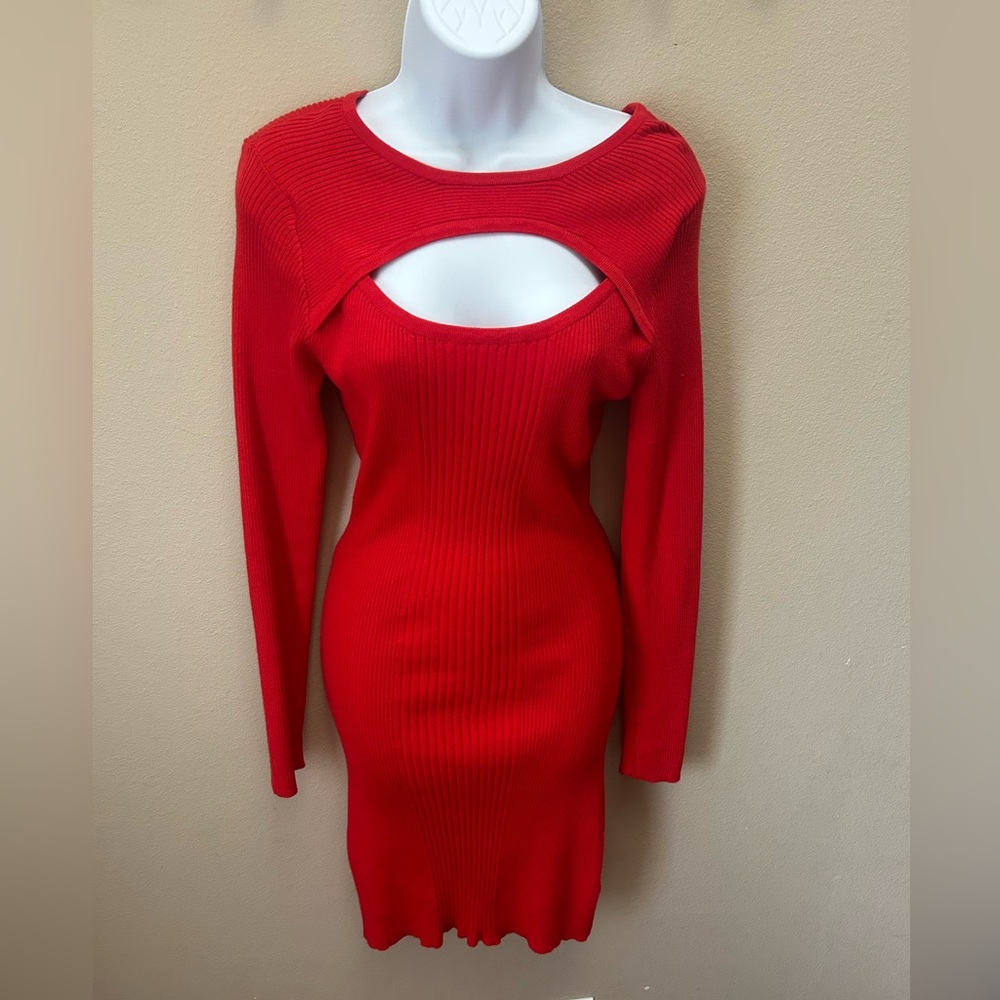 Red long sleeve dress 👗 size large